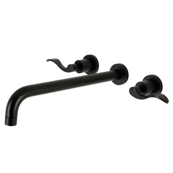 Kingston Brass KS8040DFL Wall Mount Tub Faucet, Matte Black KS8040DFL - main